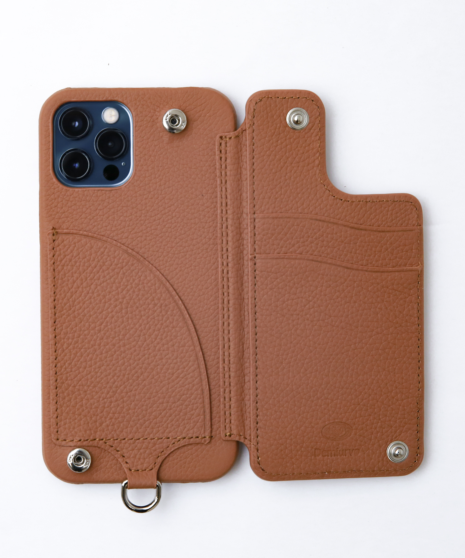 POCHE iPhone12Pro-iPhone12 NO BUTTONS/BROWN
